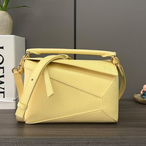 Loewe Small Puzzle Edge Bag In Classic Calfskin Vanilla