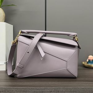 Loewe Small Puzzle Edge Bag In Classic Calfskin Violet