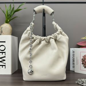Loewe Small Squeeze Bag In Mellow Nappa Lambskin Sea Salt