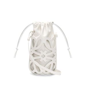 Loewe Anagram Cut-Out Pocket In Classic Calfskin and Nappa Calfskin White Glaze