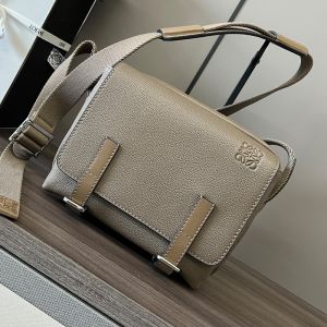 Loewe XS Military Messenger Bag In Soft Grained Calfskin Khaki