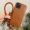 Loewe Anagram iPhone Case with Card Holder In Grained Leather Brown