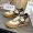 Loewe Flow Runner Sneakers Women Suede and Nylon Khaki/Black