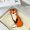 Loewe Fox Charm In Calfskin Orange