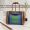 Loewe Medium Madrid Bag In Marquetry Squares Motif Supple Calfskin Caramel/Bright Green