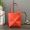 Loewe Mini Puzzle Fold Tote In Shiny Calfskin Orange