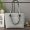 Loewe Small Anagram Tote In Grained Calfskin Pearl Grey