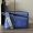Loewe Small Puzzle Edge Bag with Jacquard Strap In Satin Calfskin Blue