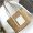 Loewe Small Square Basket Bag In Raffia and Calfskin Beige/White